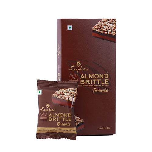 Almond Brittle Brownie Chocolate  (3 pc)