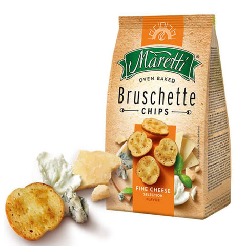Maretti Oven Baked Bruschette Chips Fine Cheese Selection 70gm