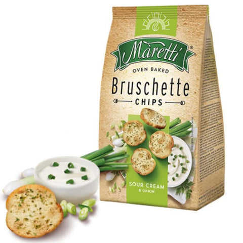 Maretti Oven Baked Bruschette Sour Cream & Onion Chips 70g